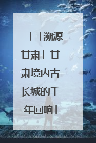 「溯源甘肃」甘肃境内古长城的千年回响