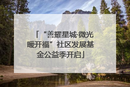 “善耀星城·微光暖开福”社区发展基金公益季开启