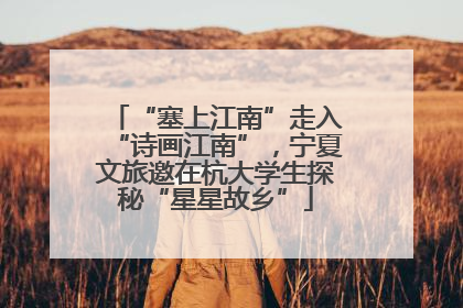 “塞上江南”走入“诗画江南”，宁夏文旅邀在杭大学生探秘“星星故乡”