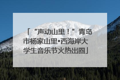 “声动山里！”青岛市杨家山里•西海岸大学生音乐节火热出圈