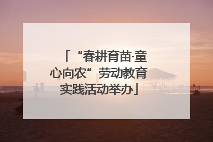 “春耕育苗·童心向农”劳动教育实践活动举办
