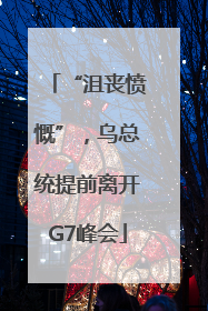“沮丧愤慨”，乌总统提前离开G7峰会