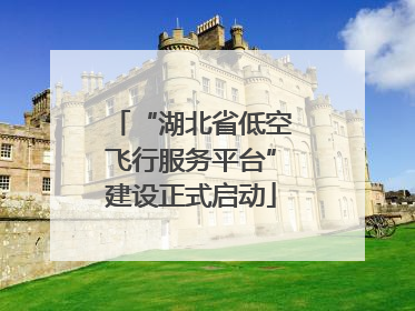 “湖北省低空飞行服务平台”建设正式启动