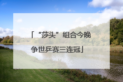 “莎头”组合今晚争世乒赛三连冠