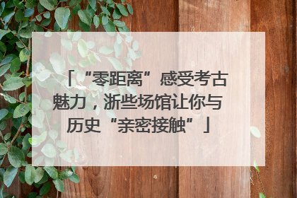 “零距离”感受考古魅力，浙些场馆让你与历史“亲密接触”