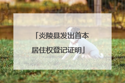 炎陵县发出首本居住权登记证明