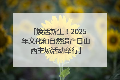 焕活新生！2025年文化和自然遗产日山西主场活动举行