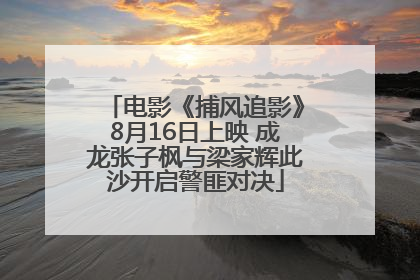 电影《捕风追影》8月16日上映 成龙张子枫与梁家辉此沙开启警匪对决
