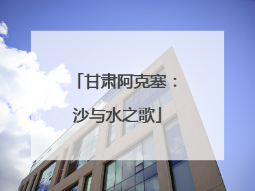 甘肃阿克塞：沙与水之歌