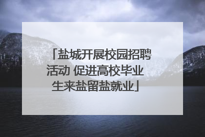 盐城开展校园招聘活动 促进高校毕业生来盐留盐就业