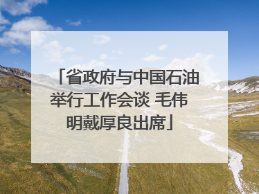 省政府与中国石油举行工作会谈 毛伟明戴厚良出席