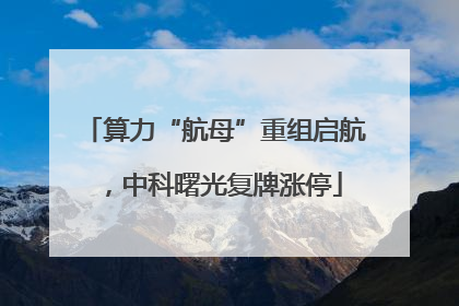 算力“航母”重组启航，中科曙光复牌涨停
