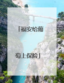 福安给葡萄上保险