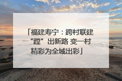 福建寿宁：跨村联建“蹚”出新路 变一村精彩为全域出彩