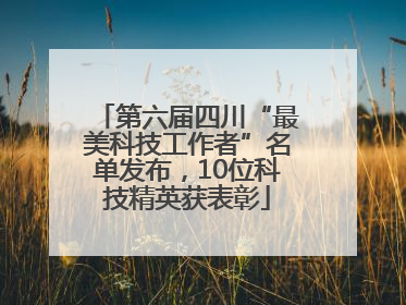 第六届四川“最美科技工作者”名单发布，10位科技精英获表彰