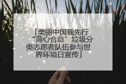 美丽中国我先行 “菏心合意”垃圾分类志愿者队伍参与世界环境日宣传