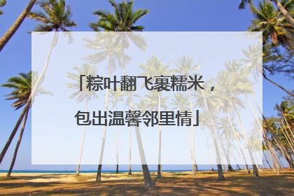 粽叶翻飞裹糯米，包出温馨邻里情