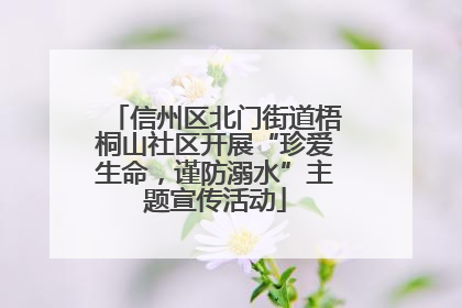 信州区北门街道梧桐山社区开展“珍爱生命，谨防溺水”主题宣传活动