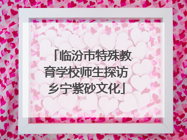 临汾市特殊教育学校师生探访乡宁紫砂文化