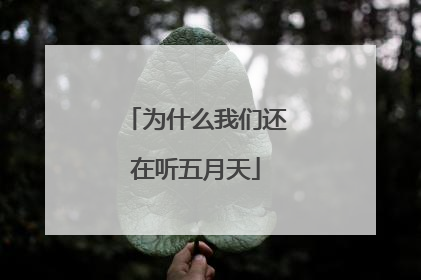 为什么我们还在听五月天