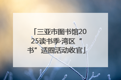 三亚市图书馆2025读书季·湾区“书”适圈活动收官