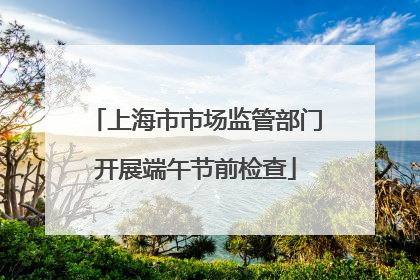 上海市市场监管部门开展端午节前检查