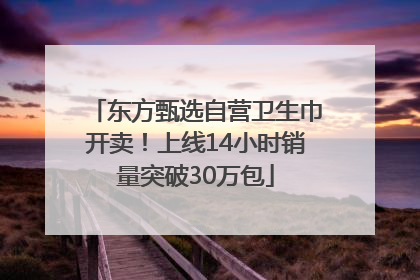 东方甄选自营卫生巾开卖！上线14小时销量突破30万包