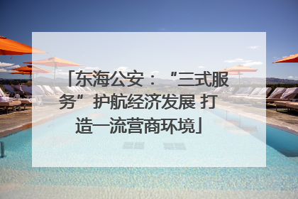 东海公安：“三式服务”护航经济发展 打造一流营商环境
