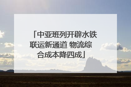 中亚班列开辟水铁联运新通道 物流综合成本降四成