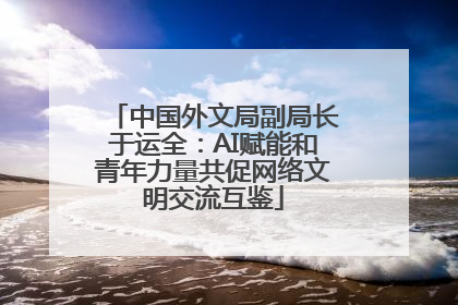 中国外文局副局长于运全：AI赋能和青年力量共促网络文明交流互鉴