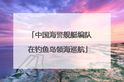 中国海警舰艇编队在钓鱼岛领海巡航