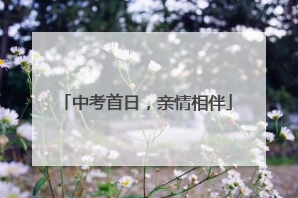 中考首日，亲情相伴