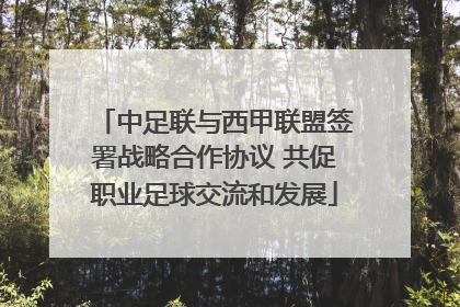 中足联与西甲联盟签署战略合作协议 共促职业足球交流和发展