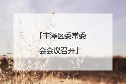 丰泽区委常委会会议召开