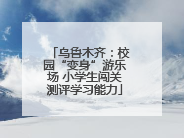 乌鲁木齐：校园“变身”游乐场 小学生闯关测评学习能力