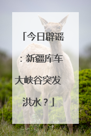 今日辟谣：新疆库车大峡谷突发洪水？