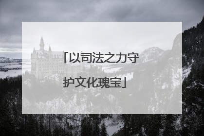 以司法之力守护文化瑰宝
