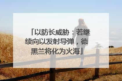 以防长威胁：若继续向以发射导弹，德黑兰将化为火海