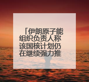 伊朗原子能组织负责人称该国核计划仍在继续强力推进