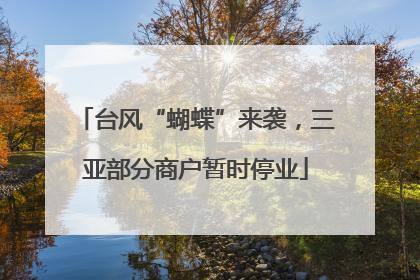 台风“蝴蝶”来袭，三亚部分商户暂时停业