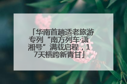 华南首趟适老旅游专列“南方列车·潇湘号”满载启程，17天横跨新青甘