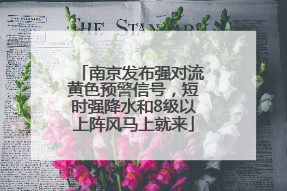 南京发布强对流黄色预警信号，短时强降水和8级以上阵风马上就来