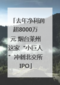 去年净利润超8000万元 烟台莱州这家“小巨人”冲刺北交所IPO