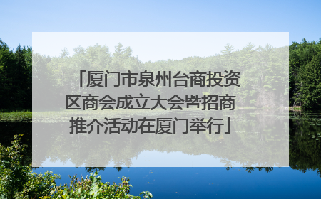 厦门市泉州台商投资区商会成立大会暨招商推介活动在厦门举行