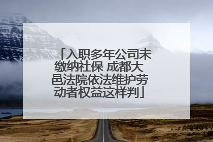入职多年公司未缴纳社保 成都大邑法院依法维护劳动者权益这样判