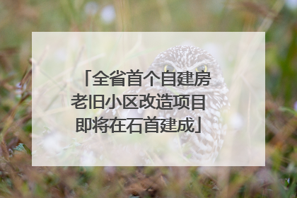 全省首个自建房老旧小区改造项目即将在石首建成