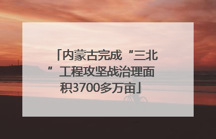 内蒙古完成“三北”工程攻坚战治理面积3700多万亩