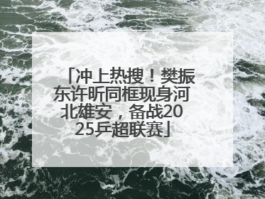 冲上热搜！樊振东许昕同框现身河北雄安，备战2025乒超联赛