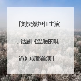 刘昊然担任主演，话剧《温暖的味道》成都首演