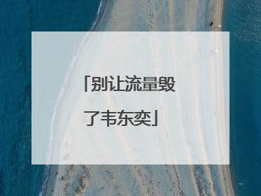 别让流量毁了韦东奕